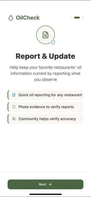 OilCheck: Restaurant Oils screenshot 2