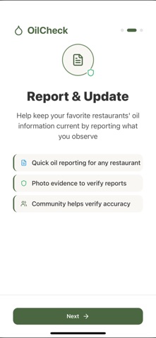 OilCheck: Restaurant Oils iPhone screenshot