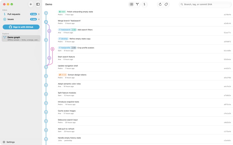 Git Lanes screenshot 1