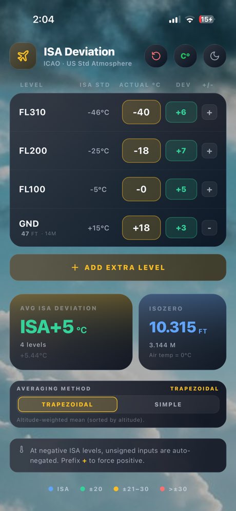 ISA Deviation Calculator screenshot 5