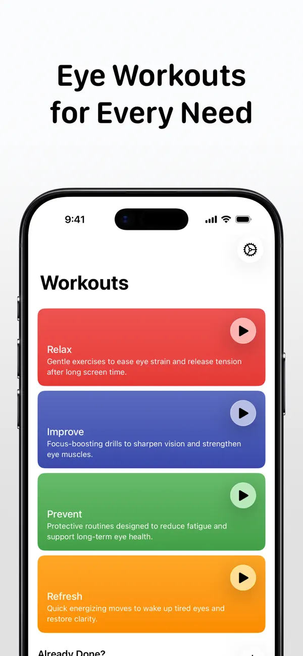 Screenshot #1 pour Eye Workout: Recovery Exercise