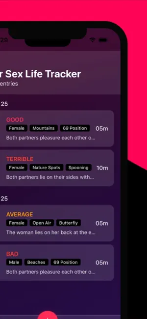 My SexLife Tracker screenshot 1