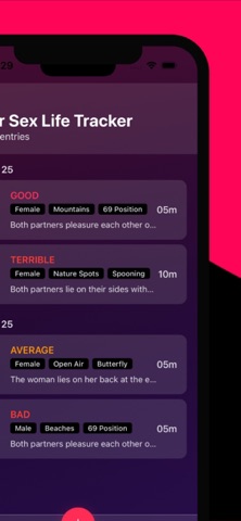 My SexLife Tracker screenshot