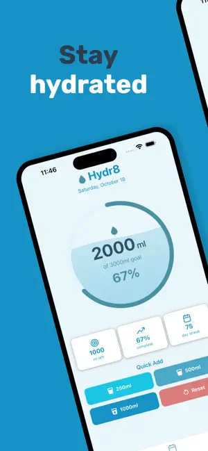 Hydr8: Daily Water Tracker screenshot 1