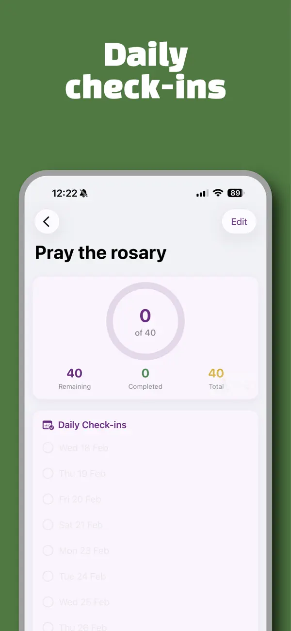 #3. Lent Tracker (iOS) Podle: Kieran McGrady