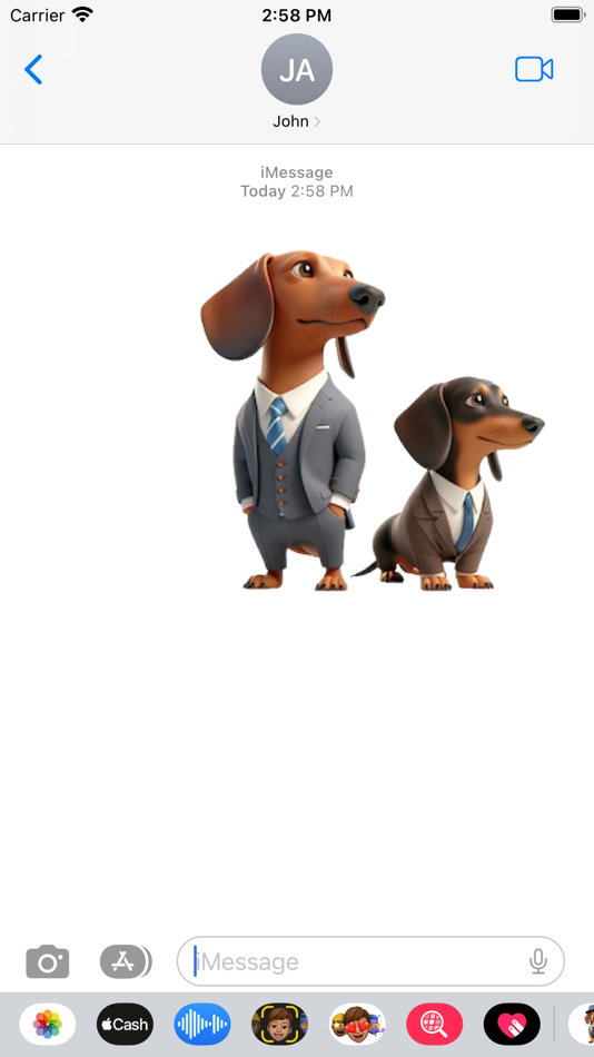 #4. Fashionable Dachshund Stickers (iOS) بواسطة: Paul Scott