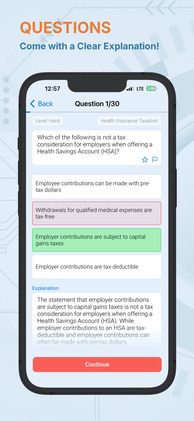 Health Insurance License Prep iphone screenshot 3
