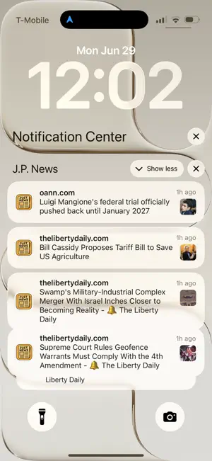 JustPlain News screenshot 1