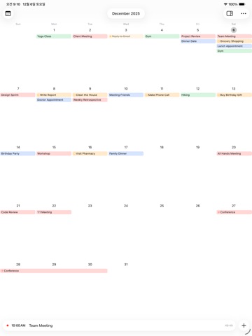 Time Calendar, Event, Task iPad screenshot