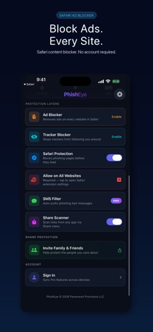 PhishEye: Ad Block & Phishing Screenshot 1 of 5