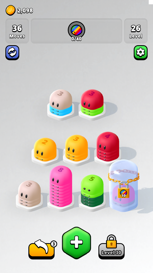 #1. Jelly Sort 3D! (iOS) By: Lucas Piloto