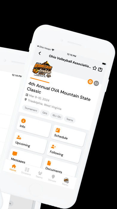Ohio Volleyball Association Screenshot