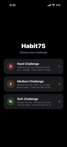 Habit75 screenshot