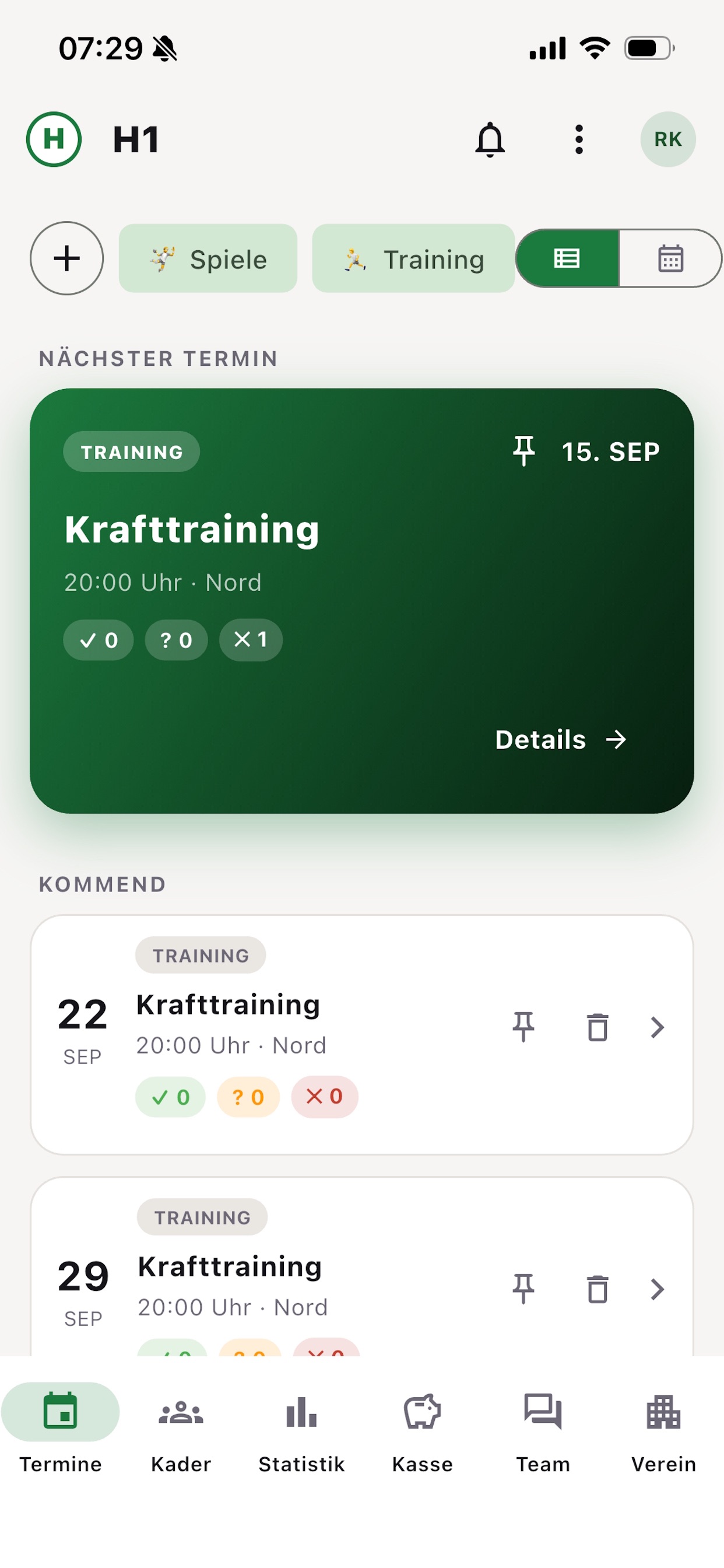 Screenshot 3 of Kabine – Team-App