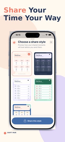 Shift Pair: Rota Calendar iPhone screenshot