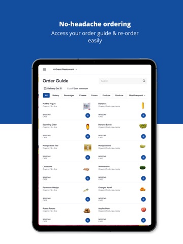 Aenos Foods iPad screenshot