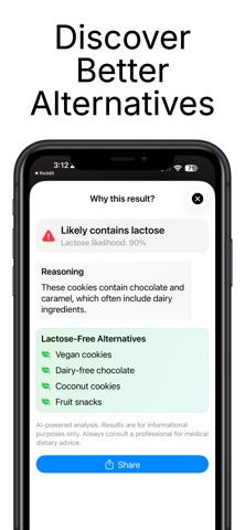 Lactose Spy: Food Scanner iPhone screenshot