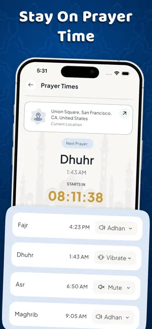 Qibla & Quran Prayer Companion screenshot 2