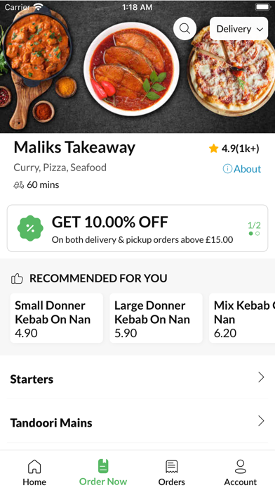 Maliks Takeaway Manchester Screenshot