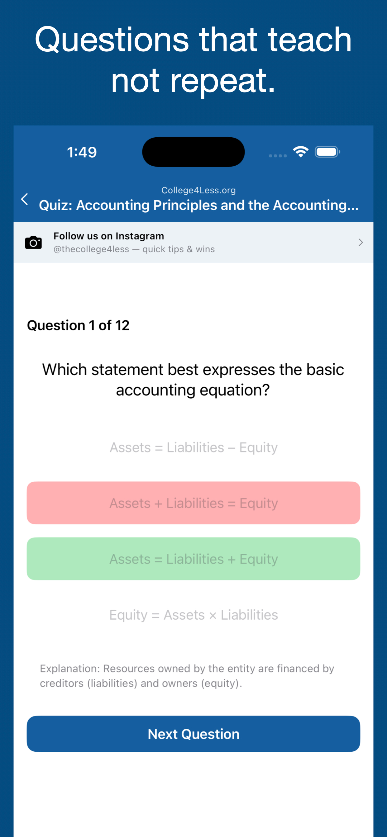 College4Less:Accounting screenshot 4