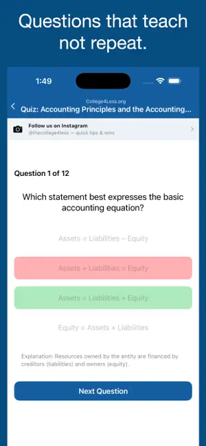 College4Less:Accounting screenshot 4