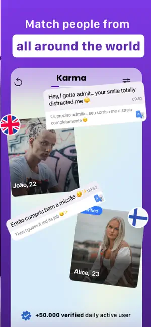 Karma・International Dating App iPhone screenshot 2