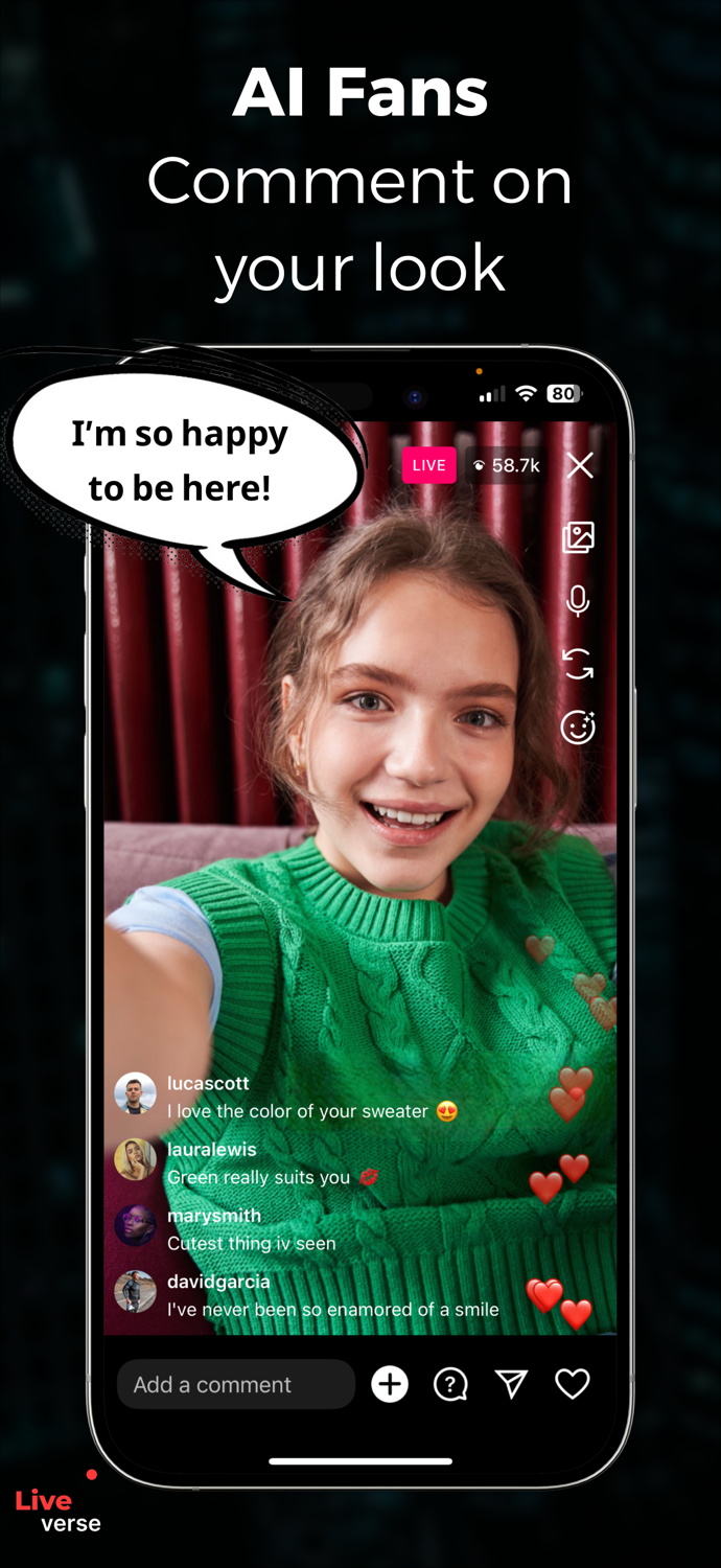 Liverse - AI Fake Live Stream