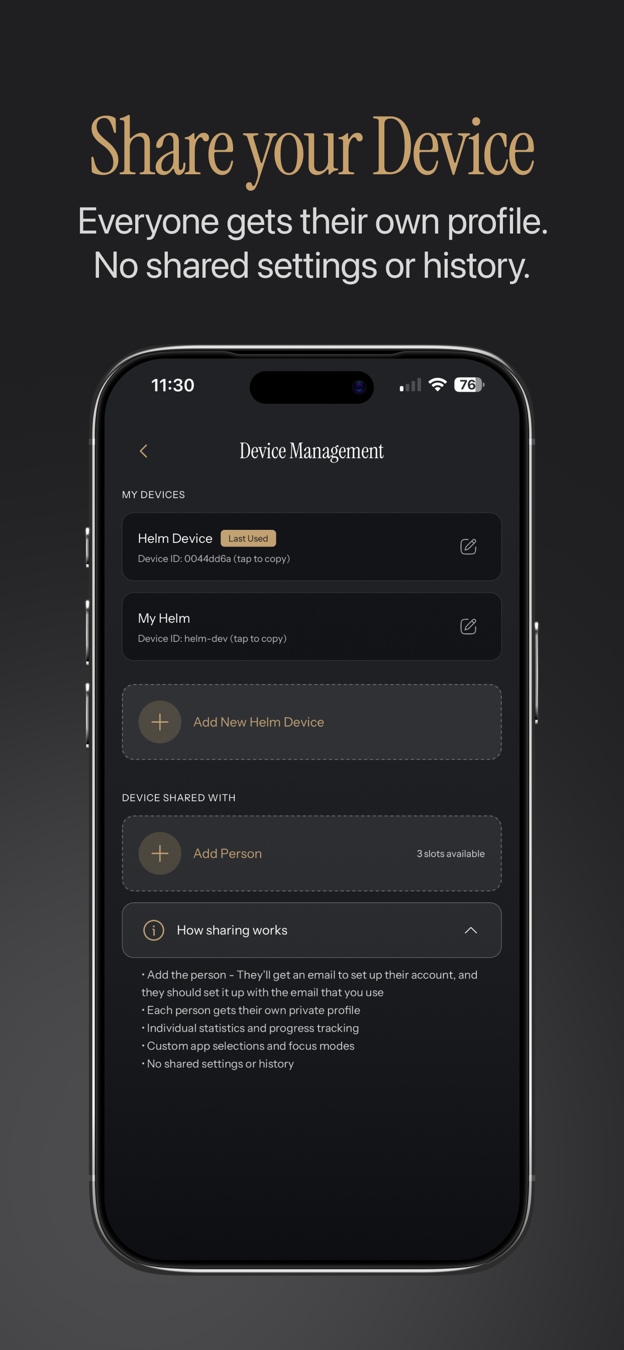 Helm — Your Phone, Your Terms