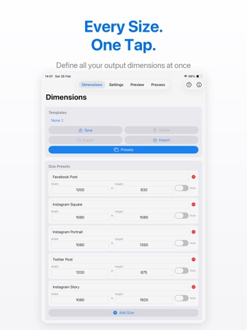 Bulk Cropper: Resize & Crop iPad screenshot