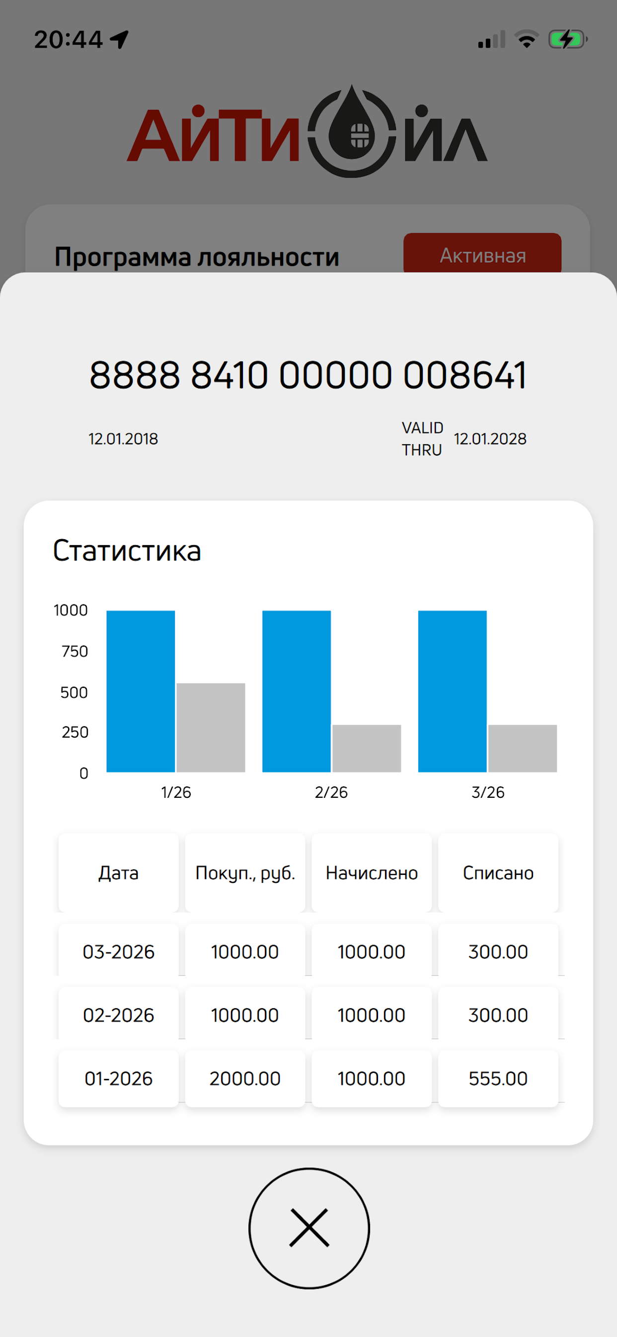 АйТи-Ойл-Карточная лояльность screenshot 3
