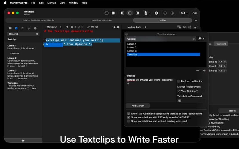MarkMyWords screenshot