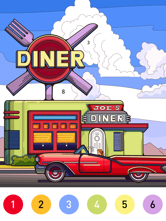 Nostalgia Color by number game