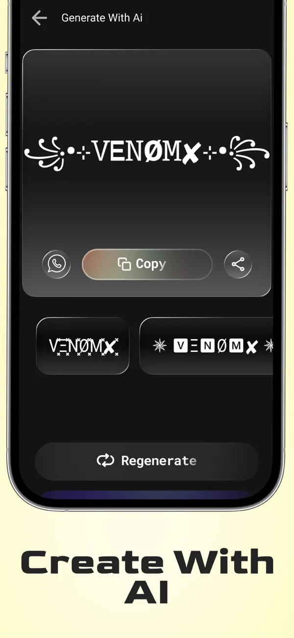 Screenshot #1 pour Nickname Generator: Fancy Text