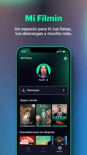 Captura de pantalla de Filmin en iPhone 6
