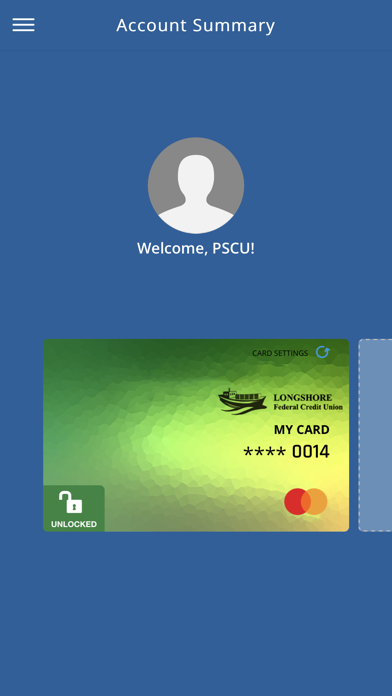 Longshore FCU Debit Screenshot