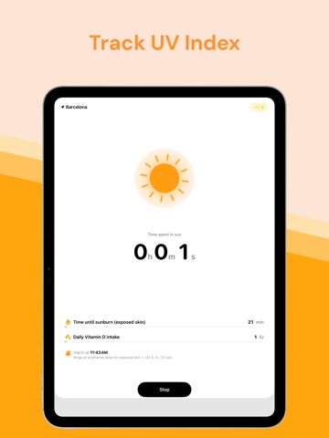 SunnyTan: Tanning & UV Index iPad screenshot