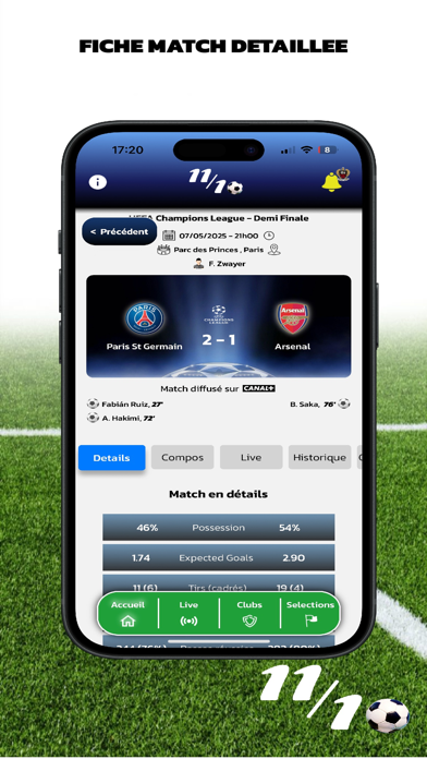11sur10 – Résultats Foot Live screenshot