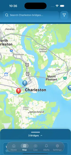 Charleston BridgeWatch screenshot 2