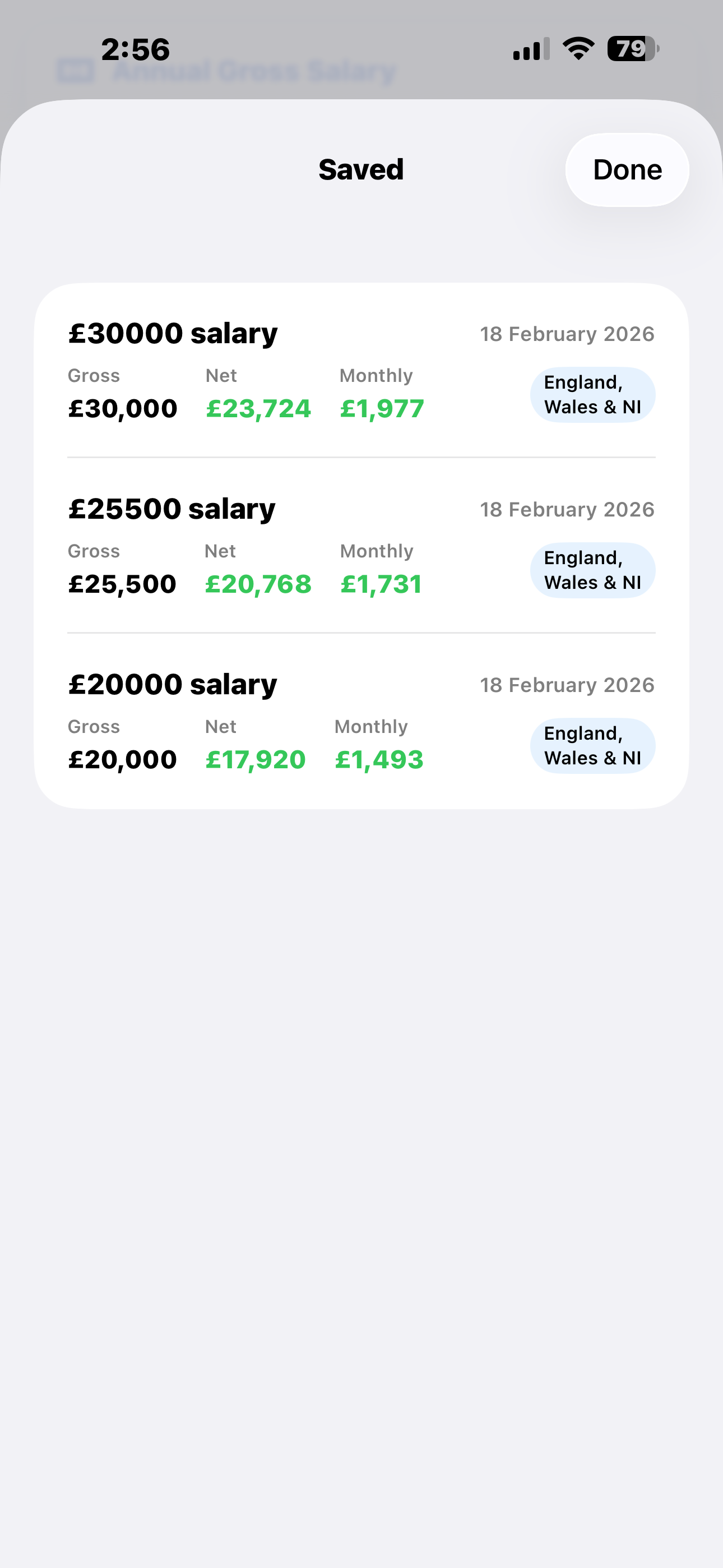 Salary Cal screenshot 3