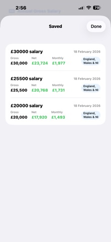 Salary Cal iPhone screenshot