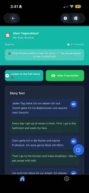 Deutsch Lernen mit Geschichten screenshot 2