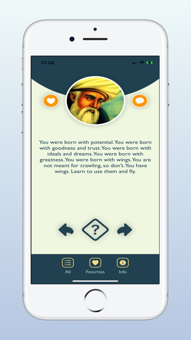 Screenshot #1 pour Rumi Quotes Offline