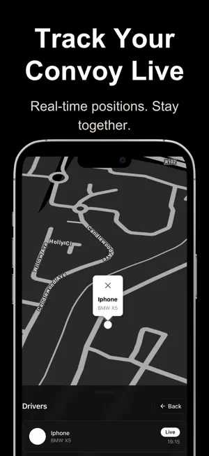 Convoy Tracker: Group Nav iPhone screenshot 1