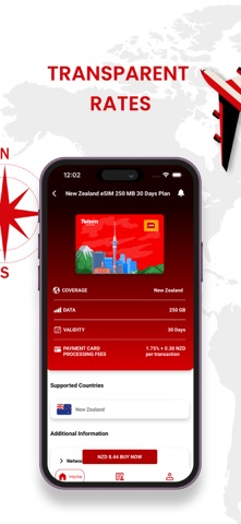 eSIM New Zealand screenshot