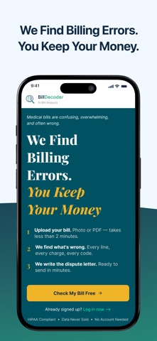 BillDecoder iPhone screenshot