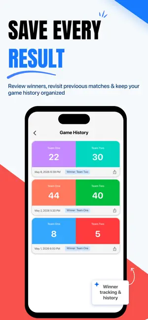 Scoreboard: Score Keeper App iPhone screenshot 4