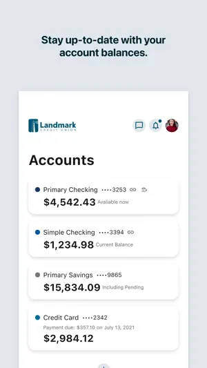 Landmark Credit Union Mobile screenshot 2