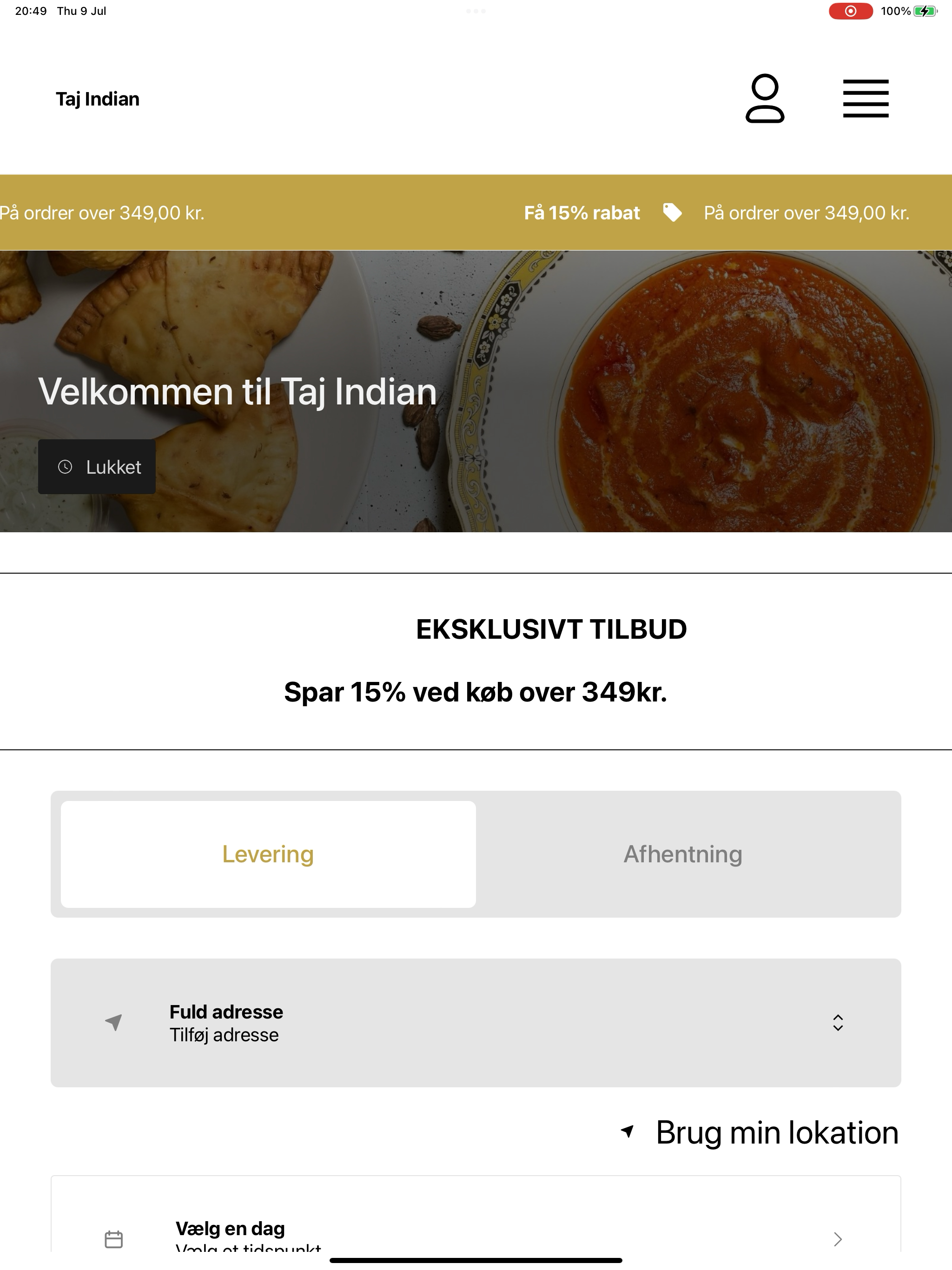 Taj Indian screenshot 5