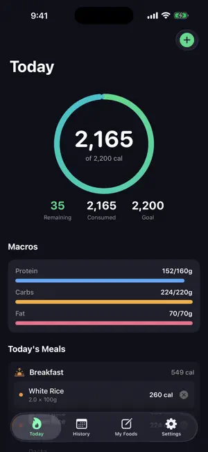 Calio: Calorie & Macros screenshot 1