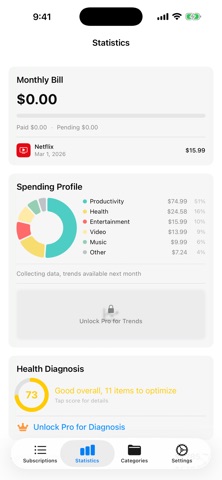 SubTrack - Sub Manager screenshot
